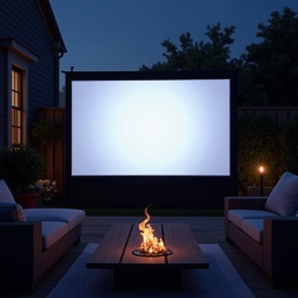 スタンド付き屋外プロジェクタースクリーン