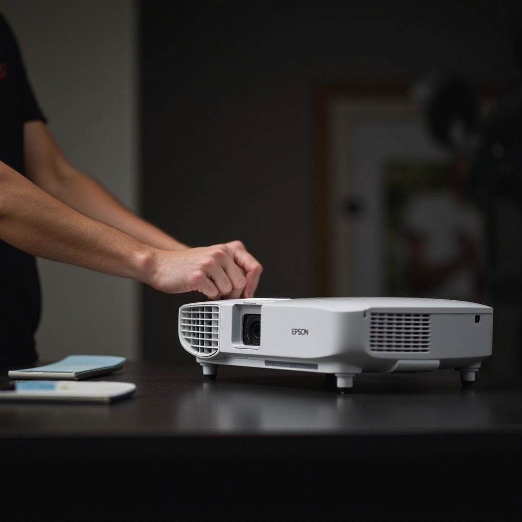 วิธีเปลี่ยนหลอดไฟในโปรเจคเตอร์ epson
