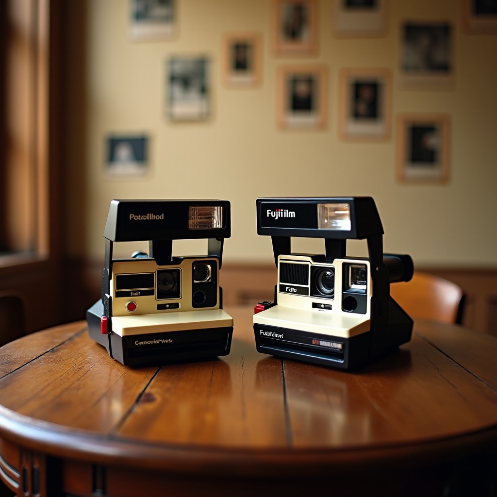 กล้องโพลารอยด์แบบทันที vs ฟูจิฟิล์ม
