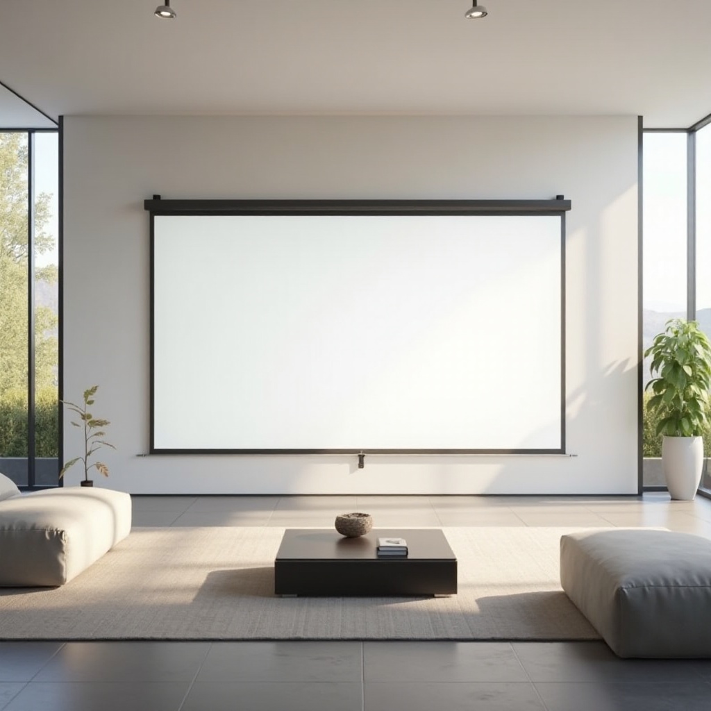 kung paano magsabit ng screen ng projector nang hindi nagbubutas