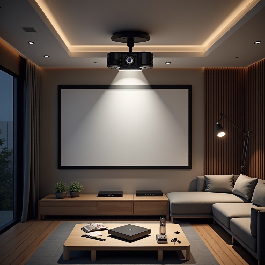 ติดตั้งโปรเจคเตอร์บนเพดานแขวน