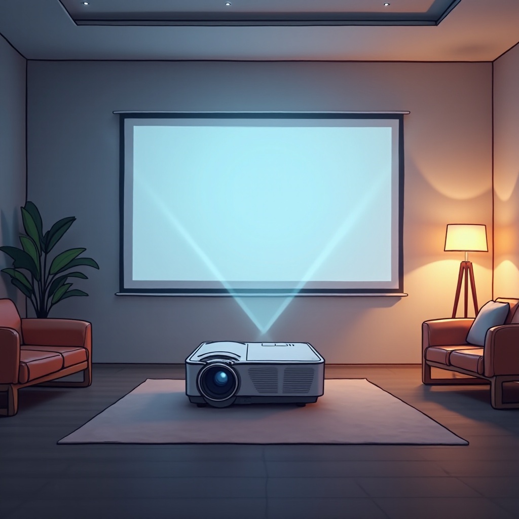 paano paliitin ang screen ng projector nang hindi ito inaalis