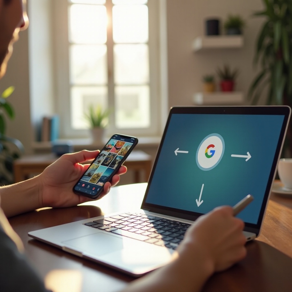 cara menyalin foto dari G Pure ke Chromebook.